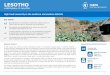 LESOTHO - WFP Remote Access Secure Services...WFP/Washi Mokati El Niño caused low rainfall and high temperatures during the 2015/2016 cropping season in Lesotho, resulting in reduced