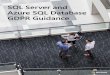 SQL Server and Azure SQL Database GDPR Guidance... · SQL Server and Azure SQL Database 4 GDPR Guidance Introduction The General Data Protection Regulation (GDPR) applies to all businesses