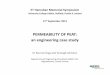 PERMEABILITY OF PEAT: an engineering case study · ‐lower permeability with higher humification – but no appreciable difference in permeability between H 5 and H 7 to H 8 ‐