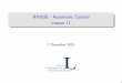 R7003E - Automatic Control Lesson 11staff.damvar/Classes/R7003E-2015-LP2/Lessons/L11_annotated.pdfTable of Contents 1 Dead beat controllers 2 Control of non-fully controllable systems