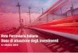 Rete Ferroviaria Italiana Stato di attuazione degli investimenti · 2019-10-31 · (RTB), sistemi di pesatura dinamica dei rotabili, portali multifunzione sperimentali che integrano