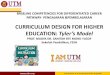 CURRICULUM DESIGN FOR HIGHER EDUCATION: Tyler’s Modelutmlead.utm.my/download/course_materials/bc4dcp_2019/modul_1/modul_1d_curriculum...Kementerian Pendidikan Malaysia Kurikulum