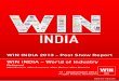 WIN INDIA – World of Industryfiles.messe.de/cmsdb/GB/993/26644.pdftraining and certification drive was the main attraction. Surface Technology Conference included insights on Corrosion,