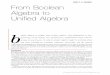 From boolean algebra to unified algebrawayne/courses/ics6b/Hehner-Boolean-Thynges.pdfBoolean algebra is the basic algebra for much of computer science. Other applications include digital