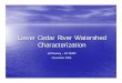 Lower Cedar River Watershed Characterization 2014-09-22¢  Lower Cedar River Watershed Characterization