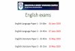 English exams · English exams English Language Paper 1 - 1h 45m 04 June 2019 ... GCSE ENGLISH EXAM LANG P1 LANG P2 LIT P1 LIT P2. Student revision ideas Summarise the texts Jot down