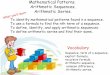 Mathematical Patterns. Arithmetic Sequences. Arithmetic ... Arithmetic Sequences. Arithmetic Series