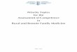 Priority Topics for the Assessment of Competence in Rural ... · Priority topics are the main problems/situations a competent practitioner should be able to resolve in a clinical