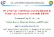 W Divertor Technical Development & Materials Research towards … · 2016-05-05 · ASIPP W Divertor Technical Development & Materials Research towards DEMO Presented by G . -N. Luo