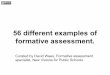 formative assessment. 56 different examples of · A formative assessment or assignment is a tool teachers use to give feedback to students and/or guide their instruction. It is not