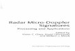Radar Micro-Doppler Signatures1.4.5 Polarimetrie Micro-Doppler Analysis 17 References 17 2 Phenomenology of Radar Micro-Doppler Signatures 27 2.1 Introduction 27 2.2 Micro-Doppler