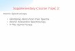Supplementary Course Topic 2 · 2010-11-18 · Absorption and Emission Measurements-2.2E-18 0 0123 En e r gy (J) Spectroscopic measurements can be divided into two broad classes