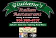 Giuliano's Italian Restaurant Fort Lauderdale · 2011-11-17 · Margherita Pizza $18.95 – Fresh crushed plum tomato, with olive oil and basil topped with fresh mozzarella cheese