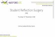 Student Reflection Surgery · arranged outside of SRS time. ... •Weekly reflection during Tutor Time (TT) •Additional TT session allocated for students to finalise their presentation
