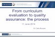 From curriculum evaluation to quality assurance: the process · Maintaining & setting standards through curriculum evaluation Umalusi understands that to determine a standard it needs