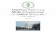 American Veterinary Medical Association Legislative Scorecard · 2019-10-11 · 2 The American Veterinary Medical Association’s Governmental Relations Division (GRD) advocates for