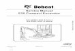 Bobcat E20 Compact Excavator Service Repair Manual (SN B3BL11001 and Above)