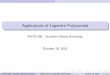 Applications of Legendre Polynomials - Physics | SIUechitamb/Teaching/Phys500/Legendre... · 2016-10-20 · Generating Function of Legendre Polynomials Recall The nth Legendre Polynomial
