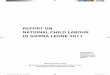 REPORT ON NATIONAL CHILD LABOUR IN SIERRA LEONE 2011labour.gov.sl/wp-content/uploads/2018/09/Sierra_Leone_NCLS_Report.pdf · Ministry of Labour and Social Security child labour