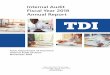 Internal Audit 2018 Annual Report · and the Texas Internal Auditing Act (Texas Government Code, Ch. §2102.008). This plan provides our vision of Internal Audit efforts for FY 2018,