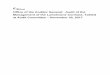 Ottawa - Office of the Auditor General: Audit of the Management … · 2017-11-30 · Lansdowne Partnership Plan agreements. The Audit of the Management of the Lansdowne Contract