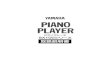 ピアノプレーヤSX100シリーズ · [PIANO PLAYER] Model SXIOO MIDI Imolementation Chart Transmitted x : 21-108 21-108 X Recognized Date : 2/3, 1989 Version : 1.0 Remarks L/R