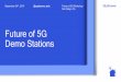 Future of 5G Demo StationsDemo Stations September 24th, 2019 @qualcomm_tech Future of 5G Workshop San Diego, CA. E2E system: antenna range ... live 5G UEs to demonstrate realistic