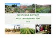 WEST RAND DISTRICT Rural Development Plan · The West Rand Rural Development Plan is not only the first (after the Gauteng Rural Development Plan) integrated, strategic plan prepared