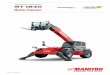 TECHNICAL DATA SHEET MT 1840 Manitou Telescopic · This brochure describes versions and configuration options for Manitou products which may be fitted with different equipment. The