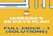 (SOLUTIONS) FULL MOCK - 1 60 DAYS PLAN …...IASbaba’s 60 Days Plan – 2019Full Mock 1 (Solutions) 1 Q.1) Solution (b) When a money bill is presented to the president, he may either