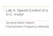 Lab 9. Speed Control of a D.C. motor - Auburn Universitynelsovp/courses/elec3040_3050/LabLectures... · Lab 9. Speed Control of a D.C. motor Sensing Motor Speed ... Generate PWM waveform