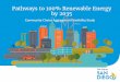 Pathways to 100% Renewable Energy by 2035 - San Diego...Strategy 2 - Clean & Renewable Energy Goal Achieve 100% renewable energy city-wide by 2035. Action Present to City Council for