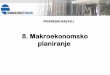 8. Makroekonomsko planiranje...1. Neposredno alokativno planiranje • Odnosi se na velike investicione projekte kod kojih očekivanje da konkurencija i tržišni mehanizam budu efikasni