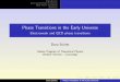 Phase Transitions in the Early Universe - Electroweak and ...proko101/DoruSticlet_pt_talk2.pdfI First order phase transitions in early universe would leave a signature in present universe