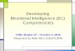 Developing Emotional Intelligence (E.I.) Competencies...Learning Objectives By the end of this class, we will be able to: ... and social intelligence competencies. 32. The Case for
