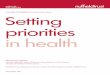 A study of English primary care trusts Setting priorities ... · 1 Setting priorities in health: a study of English primary care trusts Contents List of figures and tables 4 Glossary6