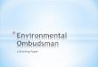 A Briefing Paper - Ombudsman of the Philippines · the Successful Prosecution of Environmental Crimes Involving Public Officials and Employees’held in Sugarland Hotel, Bacolod City