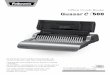 Ofﬁce Comb Binder - Fellowes E_500... · The Quasar-E comb binder is designed to be stored horizontally on the desk. FOR BEST QUALITY, USE FELLOWES BINDING SUPPLIES MANUFACTURER