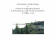 ESTONIAN LITERATURE 5 - utlepo.it.da.ut.ee/~amerilai/ESTONIAN LITERATURE 5.pdf•Modern criticism: F. Tuglas , J. Semper , Ants Oras (1900-1982), Aleksander Aspel (1908-1975) •Hugo