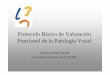 Protocolo Básico de Valoración Funcional de la Patología Vocal¡sico... · Dr. Faustino Núñez Batalla. Comisión de Foniatría y Disfagia (SEORL) Protocolo Básico (Comité de