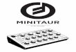 MINITAUR - はじめにPage.6 電源を入れる 最初にMinitaurの電源を入れてから、MIDIコントローラーの電源を入れます。アンプなどに接続する Minitaurをアンプやミキサー、ヘッドフォンに接続する前に、Minitaurのボリュームを「0」にしておき