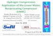Hydrogen Compression Application of the Linear Motor ...-- Flow rate of 10 kg/hr of Hydrogen ±10%, discharge pressure of ~71 bara (1030 psia) ±10%, and an isentropic efficiency of
