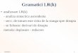 Gramatici LR(k)dana/2014-2015/LFTC/ResurseCurs/10-LR.pdf12/4/2014 7 Colectia canonica LR(K) C = {Ii-elementele de analiza pentru un prefix viabil} • in I 0 avem un prim element de