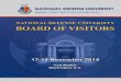 NATIONAL DEFENSE UNIVERSITY BOARD OF …...7 NATIONAL DEFENSE BOARD OF VISITORSUNIVERSITY Washington, D.C. The premier national security institution focused on advanced joint education,