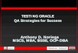 TESTING ORACLE QA Strategies for Success - NYOUGnyoug.org/Presentations/2007/200712_Noriega_TestingOracle.pdfTESTING ORACLE QA Strategies for Success Anthony D. Noriega MSCS, MBA,