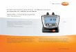Instrument pentru măsurarea presiunii diferențiale · Unități de măsură selectabile hPa, mbar, Pa, mmH2O, inH2O, inHg, mmHg, psi, m/s, fpm Clasa de protecție IP40 Tip baterie