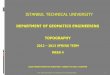 ISTANBUL TECHNICAL UNIVERSITYcoskun/contents/lessons/topo/week_3.pdf · ISTANBUL TECHNICAL UNIVERSITY ITU DEPARTMENT OF GEOMATICS ENGINEERING 1. ITU DEPARTMENT OF GEOMATICS ENGINEERING