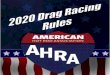 2020 AHRA Rulebook · 4) The AHRA Rulebook and the dispute resolution procedures set forth within the Rulebook apply to any and all decisions, rules, regulations, actions or omissions