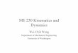 ME 230 Kinematics and Dynamics - University of Washington · of motion for a symmetric rigid body • To discuss applications of these equations to bodies undergoing ... G moment