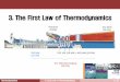 3. The First Law of Thermodynamics · 2018-01-13 · Thermodynamics 3. First Law of Thermodynamics 8 / 47 개방계에서작동유체의에너지변화 c 1 q c 2 z 1 w z 2 1 2 Open